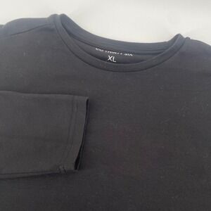 CO THIRTY SIX Long Sleeve Shirt Mens XL‎ Black Crewneck Solid Cotton Blend Tee